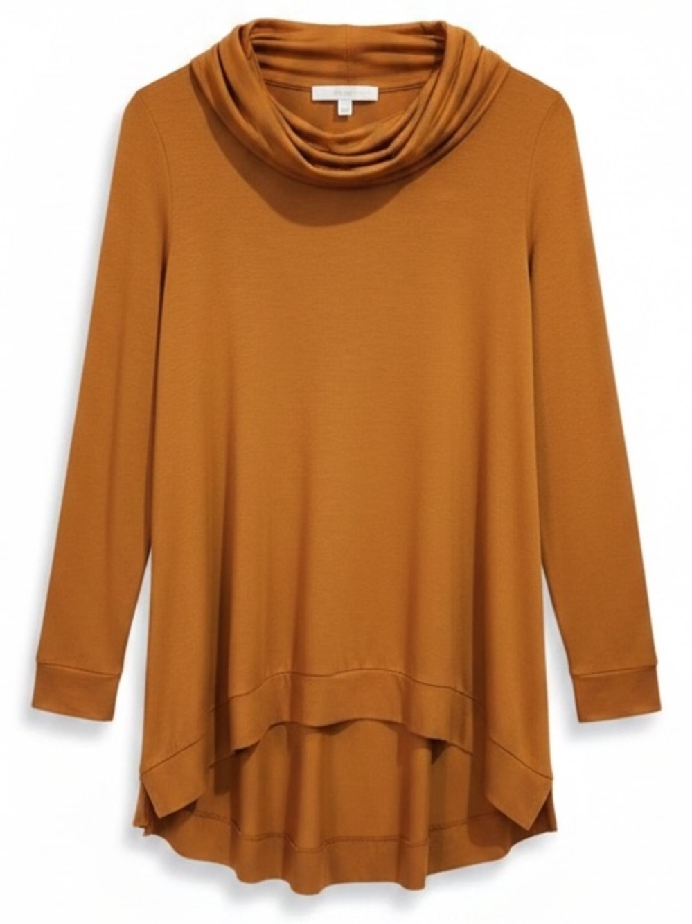 Adyson Parker Long Sleeve Cowl Neck Top in Autumn Copper XS